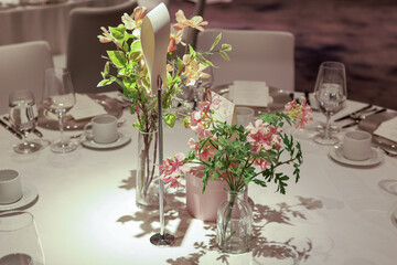 wedding reception table setting