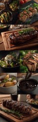Grilled Steak, Rosemary, Sauces, Side Dishes