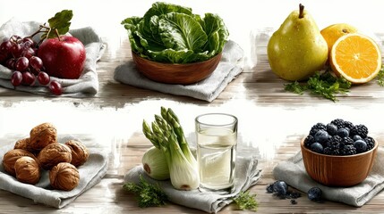 Healthy Eating: Fruits, Vegetables, Nuts