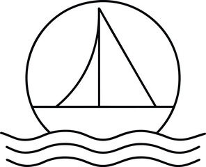 sailing ship on a white background