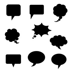 set of speech bubbles