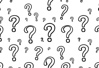 Question mark seamless pattern