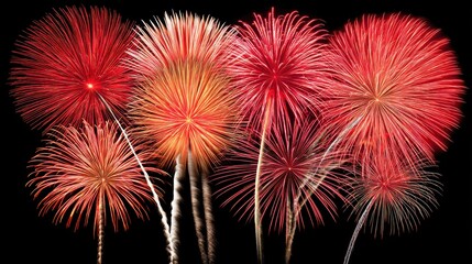 Celebratory fireworks display city skyline night photography vibrant atmosphere aerial view festive concept for seo impact