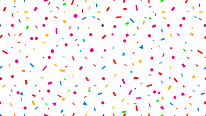 confetti on white background
