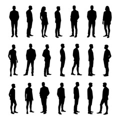 silhouettes of people