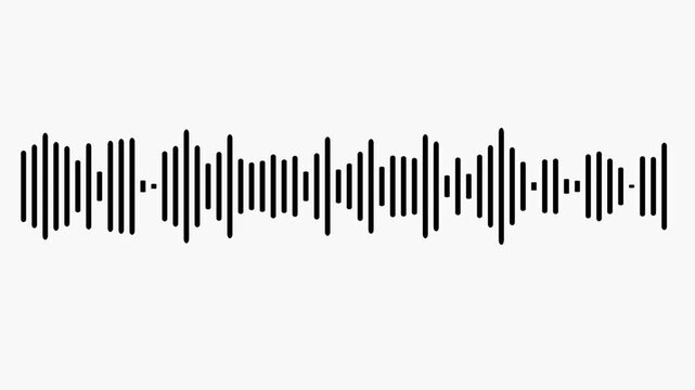 audio waves rhythm isolated on black background. white line audio wave visualization voice record,
line audio wave visualization transparent background, Sound Wave Animated In White Background.