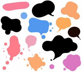 vector set of colorful speech bubbles