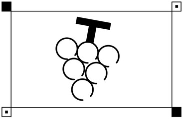 simple illustration of a grape bunch