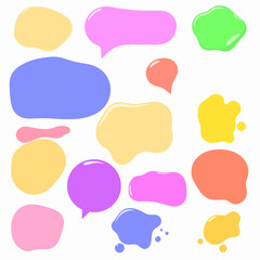 Set of colorful speech bubbles