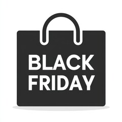 Black Friday Shopping Icon Flat Design