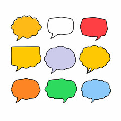 Colorful speech bubbles