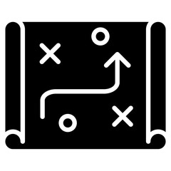 Obraz premium Map Scroll glyph icon