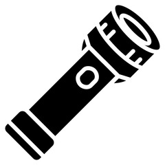 Flashlight icon vector image. Can be used for Electrician Tools.
