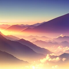Obraz premium Twilight terrain atmosphere horizon sunbeam red sunlight