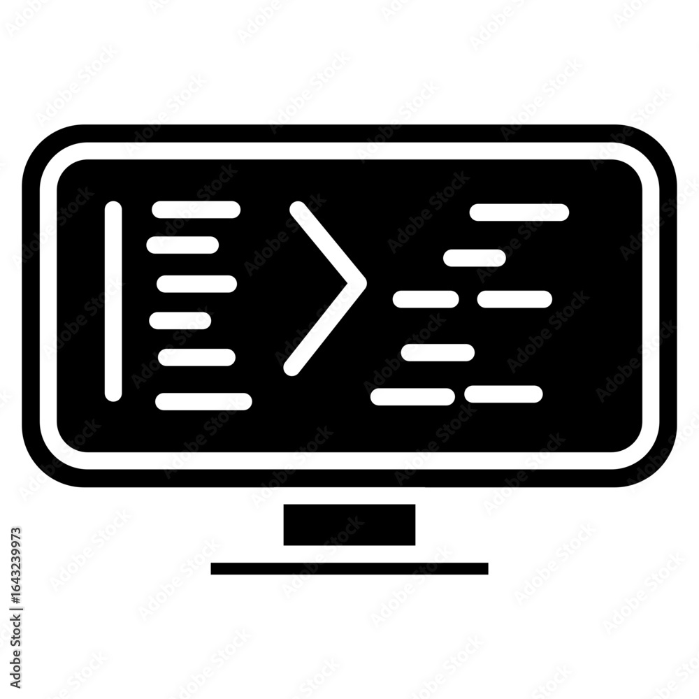 Wall mural programming icon vector image. can be used for computer programming.