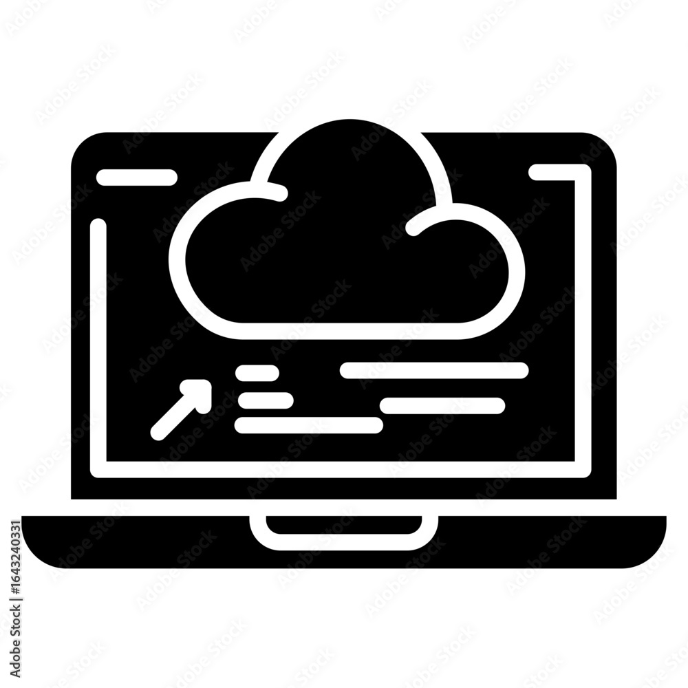 Wall mural cloud coding icon vector image. can be used for computer programming.