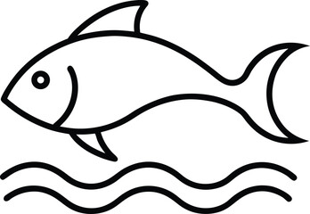 vector illustration of a cartoon fish