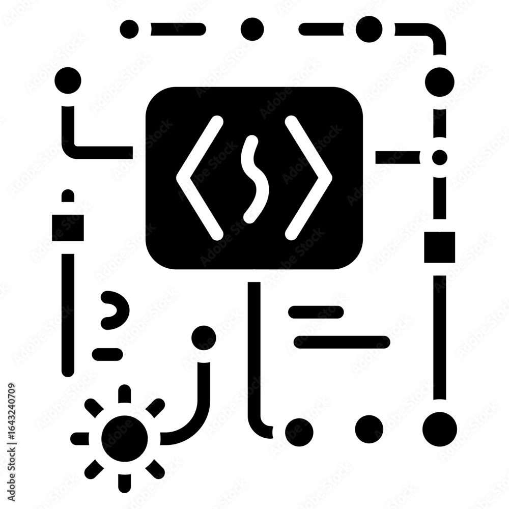 Wall mural code setting icon vector image. can be used for computer programming.