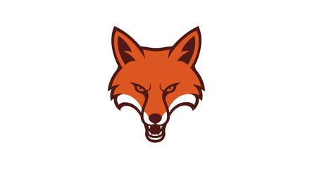 Obraz premium Red fox vector illustration isolated on white background