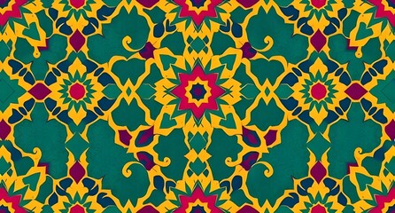Vibrant kaleidoscope pattern perfect for eye-catching backgrounds and unique textile design projects