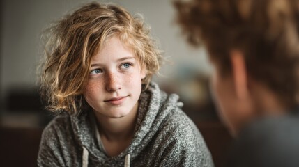 Naklejka premium Identity, emotion, and thought complexity intensify in adolescence, marking a key developmental crossroads. 