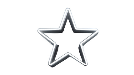 Obraz premium Black filled star icon with glow effect, isolated,