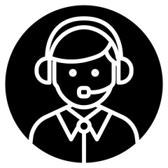 Customer Operator icon vector image. Can be used for Shopping and Ecommerce.