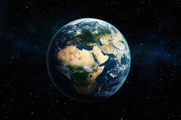 Obraz premium View of Earth from space captured during low-light conditions showcasing urban lights and natural atmosphere