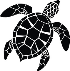 Obraz premium Cute cartoon turtle playing with a soccer ball on a white background, a fun vector illustration for a game or sport icon