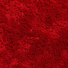 Close-up red plush fabric texture