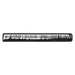 Fototapeta premium Vintage Flat Comb Illustration – Hand-Drawn Straight Grooming Tool with Evenly Spaced Teeth