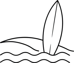 vector illustration of a surfboard