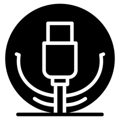 Ethernet Cable icon vector image. Can be used for Electric Circuits.