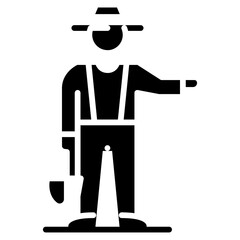 Farmer icon vector image. Can be used for Women.