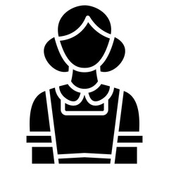 Maid icon vector image. Can be used for Cleaning and Dusting.