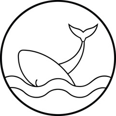 vector illustration of a whale