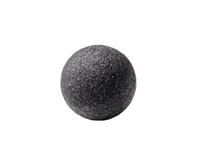 Dark gray sphere, textured surface