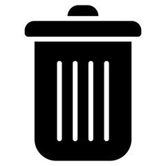 Trash Can icon vector image. Can be used for Earth Day.