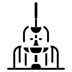 Obraz premium Trevi Fountain icon vector image. Can be used for Italy.