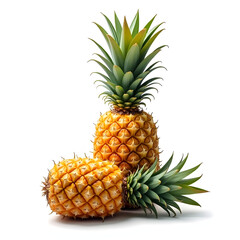 Fototapeta premium pineapple on white background