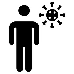Infected Person icon vector image. Can be used for Infectious Diseases.