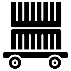 Container icon vector image. Can be used for Warehouse.
