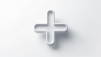 Obraz premium Simple white plus symbol (1)