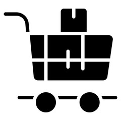 Cart icon vector image. Can be used for Supermarket.