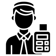Cashier icon vector image. Can be used for Supermarket.
