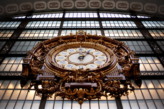 Low angle view of a stylish clock