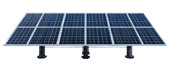 Solar panel array mounted on a metal frame