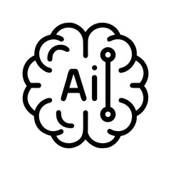 Obraz premium Artificial Intelligence (AI): A brain, a robot, or a stylized abstract symbol of a neural network.