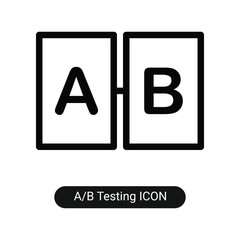 A,B testing icon with two screen comparison