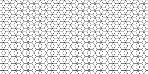Abstract seamless pattern with hexagon square cube geometric pattern shapes grid metal element texture design. Vector cubic gradient triangle diamond honeycomb hexagon art.	